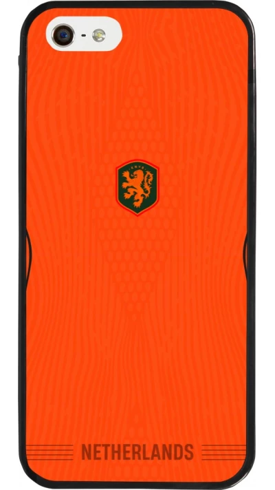 iPhone 5/5s / SE (2016) Case Hülle - Silikon schwarz Niederlande 2026 personalisierbares Fussballtrikot