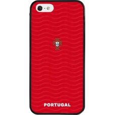 iPhone 5/5s / SE (2016) Case Hülle - Silikon schwarz Portugal 2026 personalisierbares Fussballtrikot