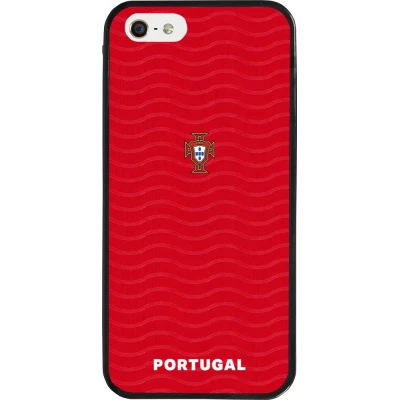 iPhone 5/5s / SE (2016) Case Hülle - Silikon schwarz Portugal 2026 personalisierbares Fussballtrikot