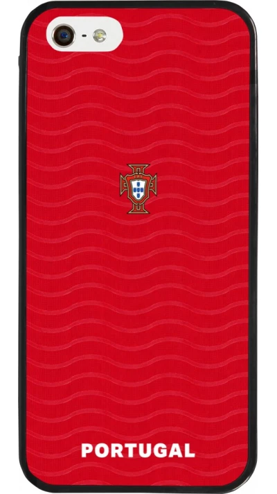 iPhone 5/5s / SE (2016) Case Hülle - Silikon schwarz Portugal 2026 personalisierbares Fussballtrikot