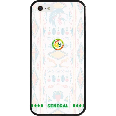 iPhone 5/5s / SE (2016) Case Hülle - Silikon schwarz Senegal 2026 personalisierbares Fussballtrikot