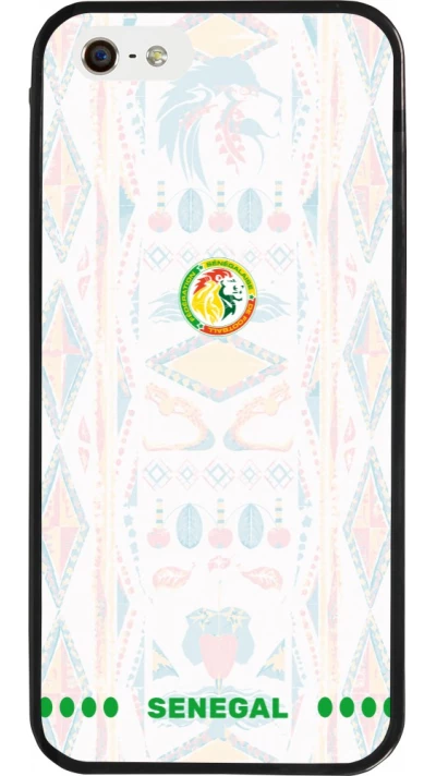 iPhone 5/5s / SE (2016) Case Hülle - Silikon schwarz Senegal 2026 personalisierbares Fussballtrikot