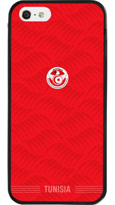 iPhone 5/5s / SE (2016) Case Hülle - Silikon schwarz Tunesien 2026 personalisierbares Fussballtrikot