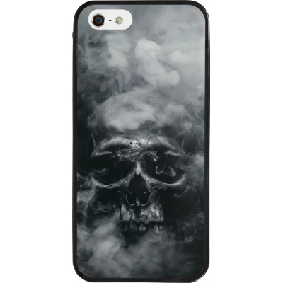 iPhone 5/5s / SE (2016) Case Hülle - Silikon schwarz Halloween 2024 smoky skull