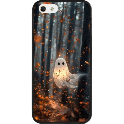 iPhone 5/5s / SE (2016) Case Hülle - Silikon schwarz Halloween 2025 Ghost in the forest