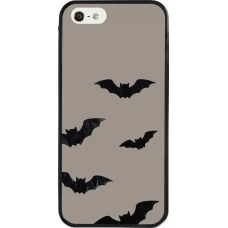 Coque iPhone 5/5s / SE (2016) - Silicone rigide noir Halloween 2026 Bats