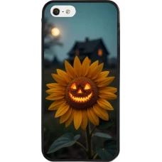 Coque iPhone 5/5s / SE (2016) - Silicone rigide noir Halloween 2026 Evil Sunflower