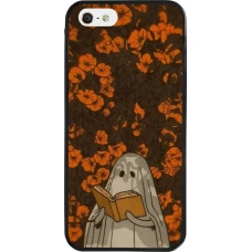 Coque iPhone 5/5s / SE (2016) - Silicone rigide noir Halloween 2026 Ghost reading