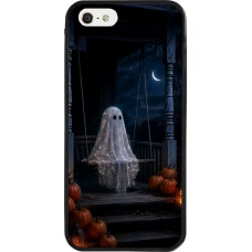 Coque iPhone 5/5s / SE (2016) - Silicone rigide noir Halloween 2026 Ghost on a swing