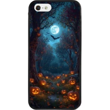 Coque iPhone 5/5s / SE (2016) - Silicone rigide noir Halloween 2026 Road of Pumpkins