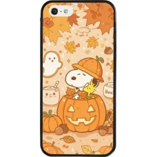 Coque iPhone 5/5s / SE (2016) - Silicone rigide noir Halloween 2026 Snoopy Halloween