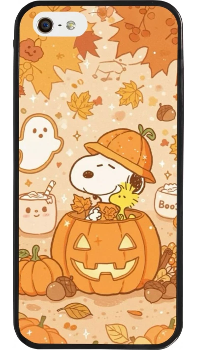 Coque iPhone 5/5s / SE (2016) - Silicone rigide noir Halloween 2026 Snoopy Halloween