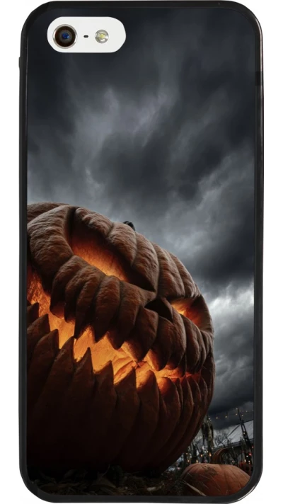 Coque iPhone 5/5s / SE (2016) - Silicone rigide noir Halloween 2026 The Wicked Pumpkin