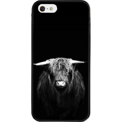 iPhone 5/5s / SE (2016) Case Hülle - Silikon schwarz Highland calf black