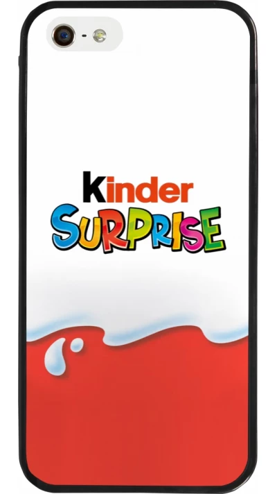 iPhone 5/5s / SE (2016) Case Hülle - Silikon schwarz Kinder Surprise
