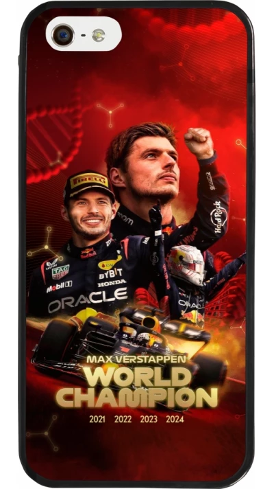 iPhone 5/5s / SE (2016) Case Hülle - Silikon schwarz Max Verstappen Champion 2023