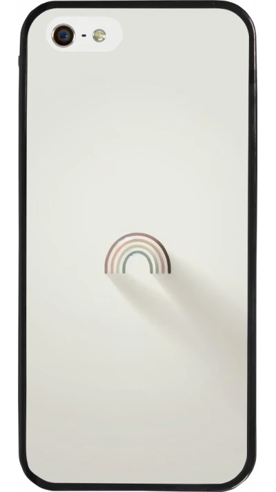 Coque iPhone 5/5s / SE (2016) - Silicone rigide noir Mini Rainbow Minimal