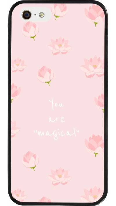 Coque iPhone 5/5s / SE (2016) - Silicone rigide noir Mom 2023 your are magical