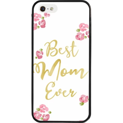 Coque iPhone 5/5s / SE (2016) - Silicone rigide noir Mom 2024 best Mom ever