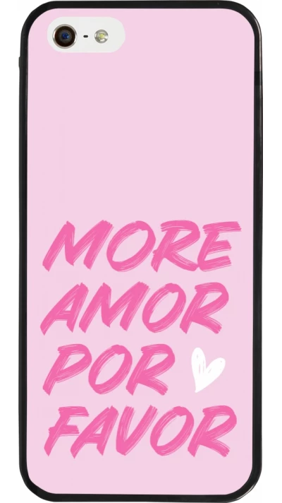 Coque iPhone 5/5s / SE (2016) - Silicone rigide noir More amor porfavor