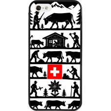 iPhone 5/5s / SE (2016) Case Hülle - Silikon schwarz Poya Schweiz 1