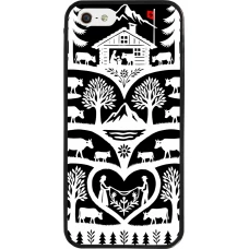 Coque iPhone 5/5s / SE (2016) - Silicone rigide noir Poya Suisse 2 noir