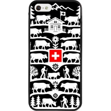 iPhone 5/5s / SE (2016) Case Hülle - Silikon schwarz Poya Schweiz 3 schwarz