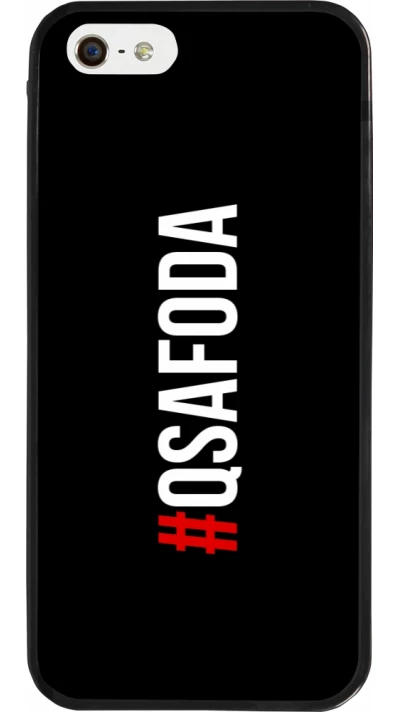 iPhone 5/5s / SE (2016) Case Hülle - Silikon schwarz Qsafoda 1