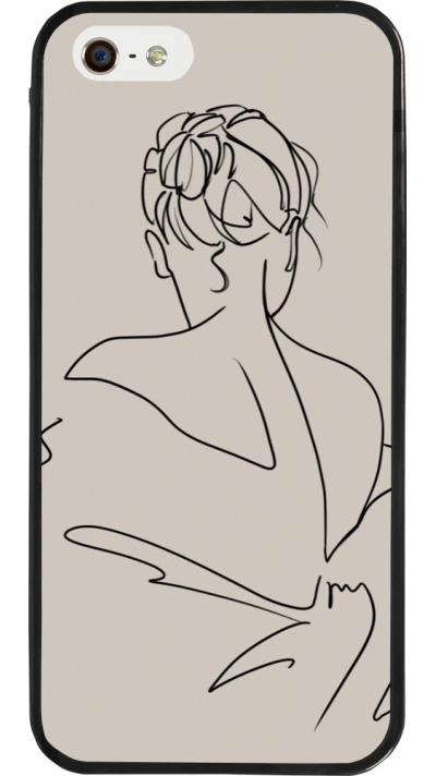 iPhone 5/5s / SE (2016) Case Hülle - Silikon schwarz Salnikova 05