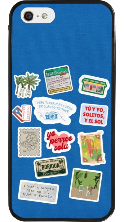 iPhone 5/5s / SE (2016) Case Hülle - Silikon schwarz Seals of the Dominican Republic DTMF