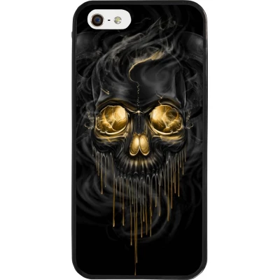 Coque iPhone 5/5s / SE (2016) - Silicone rigide noir Skull 02