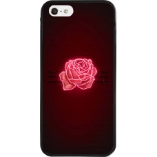 Coque iPhone 5/5s / SE (2016) - Silicone rigide noir Spring 23 neon rose