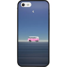 Coque iPhone 5/5s / SE (2016) - Silicone rigide noir Spring 23 pink bus