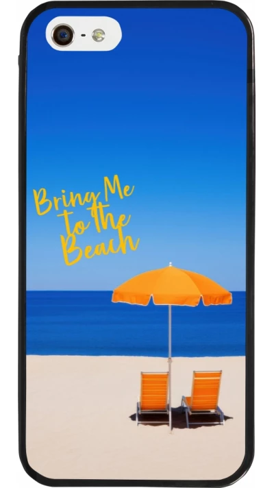 iPhone 5/5s / SE (2016) Case Hülle - Silikon schwarz Summer 2025 Bring me to the beach