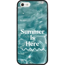 Coque iPhone 5/5s / SE (2016) - Silicone rigide noir Summer 2025 Summer is here