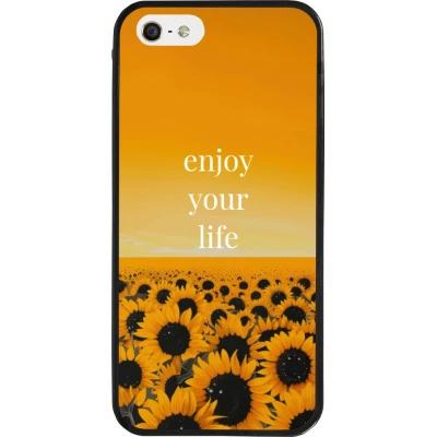 iPhone 5/5s / SE (2016) Case Hülle - Silikon schwarz Summer 2026 Enjoy your life