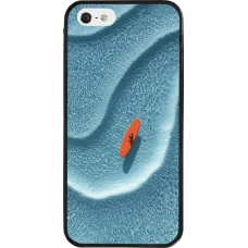 Coque iPhone 5/5s / SE (2016) - Silicone rigide noir Orange surf Summer 2026