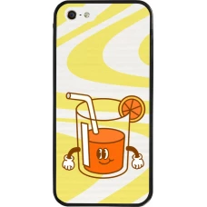 Coque iPhone 5/5s / SE (2016) - Silicone rigide noir Summer drink 2026