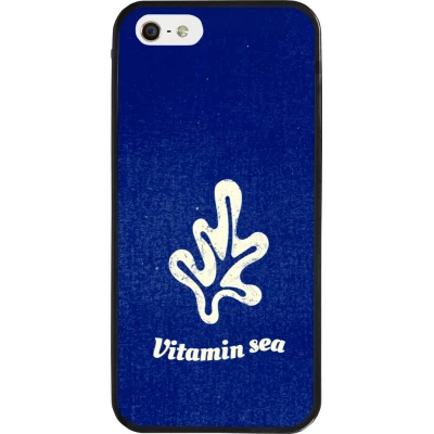 Coque iPhone 5/5s / SE (2016) - Silicone rigide noir Vitamin sea Summer 2026