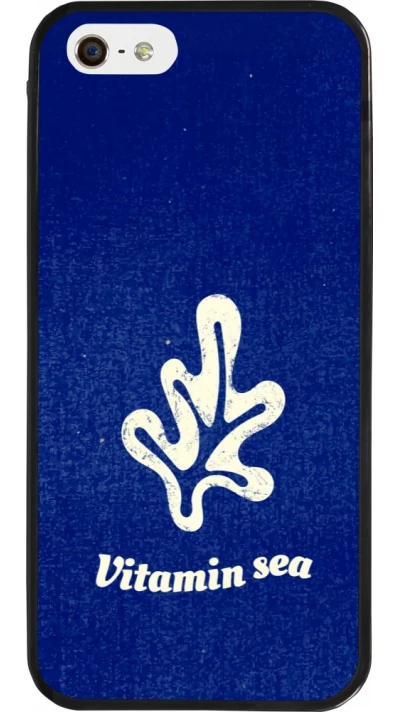 Coque iPhone 5/5s / SE (2016) - Silicone rigide noir Vitamin sea Summer 2026