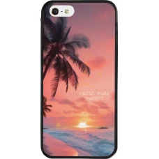 iPhone 5/5s / SE (2016) Case Hülle - Silikon schwarz Watch more sunsets Summer 2026