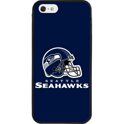 Coque iPhone 5/5s / SE (2016) - Silicone rigide noir Super Bowl 26 Seattle 3