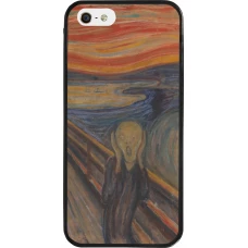 iPhone 5/5s / SE (2016) Case Hülle - Silikon schwarz Kunstbild - Der Schrei - Edvard Munch