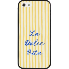 Coque iPhone 5/5s / SE (2016) - Silicone rigide noir The good life 2026