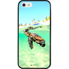 Coque iPhone 5/5s / SE (2016) - Silicone rigide noir Turtle Underwater