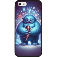 Coque iPhone 5/5s / SE (2016) - Silicone rigide noir Valentine 2024 Fluffy Love