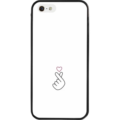 Coque iPhone 5/5s / SE (2016) - Silicone rigide noir Valentine 2024 heat by Millennials