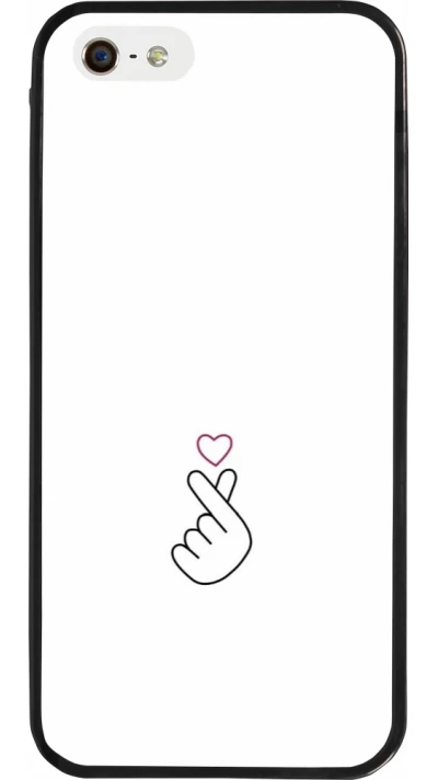 iPhone 5/5s / SE (2016) Case Hülle - Silikon schwarz Valentine 2024 heat by Millennials