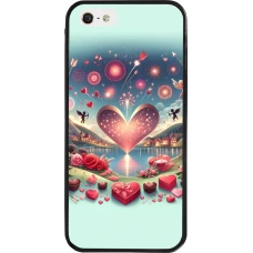 iPhone 5/5s / SE (2016) Case Hülle - Silikon schwarz Valentin 2025 Schick