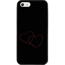 iPhone 5/5s / SE (2016) Case Hülle - Silikon schwarz Valentine 2023 attached heart